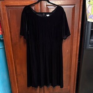 Elegant Black Velvet Dress